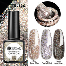 Load image into Gallery viewer, UR SUGAR 7.5ml Glitter UV Gel Nail Polish Glitter Sequins Soak Off UV Gel Varnish Colorful Nail Gel Polish DIY Nail Art Polish