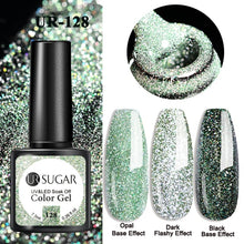 Load image into Gallery viewer, UR SUGAR 7.5ml Glitter UV Gel Nail Polish Glitter Sequins Soak Off UV Gel Varnish Colorful Nail Gel Polish DIY Nail Art Polish