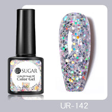Load image into Gallery viewer, UR SUGAR 7.5ml Glitter UV Gel Nail Polish Glitter Sequins Soak Off UV Gel Varnish Colorful Nail Gel Polish DIY Nail Art Polish
