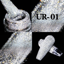 Load image into Gallery viewer, UR SUGAR 7.5ml Glitter UV Gel Nail Polish Glitter Sequins Soak Off UV Gel Varnish Colorful Nail Gel Polish DIY Nail Art Polish
