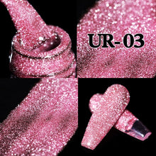 Load image into Gallery viewer, UR SUGAR 7.5ml Glitter UV Gel Nail Polish Glitter Sequins Soak Off UV Gel Varnish Colorful Nail Gel Polish DIY Nail Art Polish
