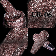Load image into Gallery viewer, UR SUGAR 7.5ml Glitter UV Gel Nail Polish Glitter Sequins Soak Off UV Gel Varnish Colorful Nail Gel Polish DIY Nail Art Polish