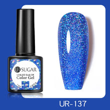 Load image into Gallery viewer, UR SUGAR 7.5ml Glitter UV Gel Nail Polish Glitter Sequins Soak Off UV Gel Varnish Colorful Nail Gel Polish DIY Nail Art Polish